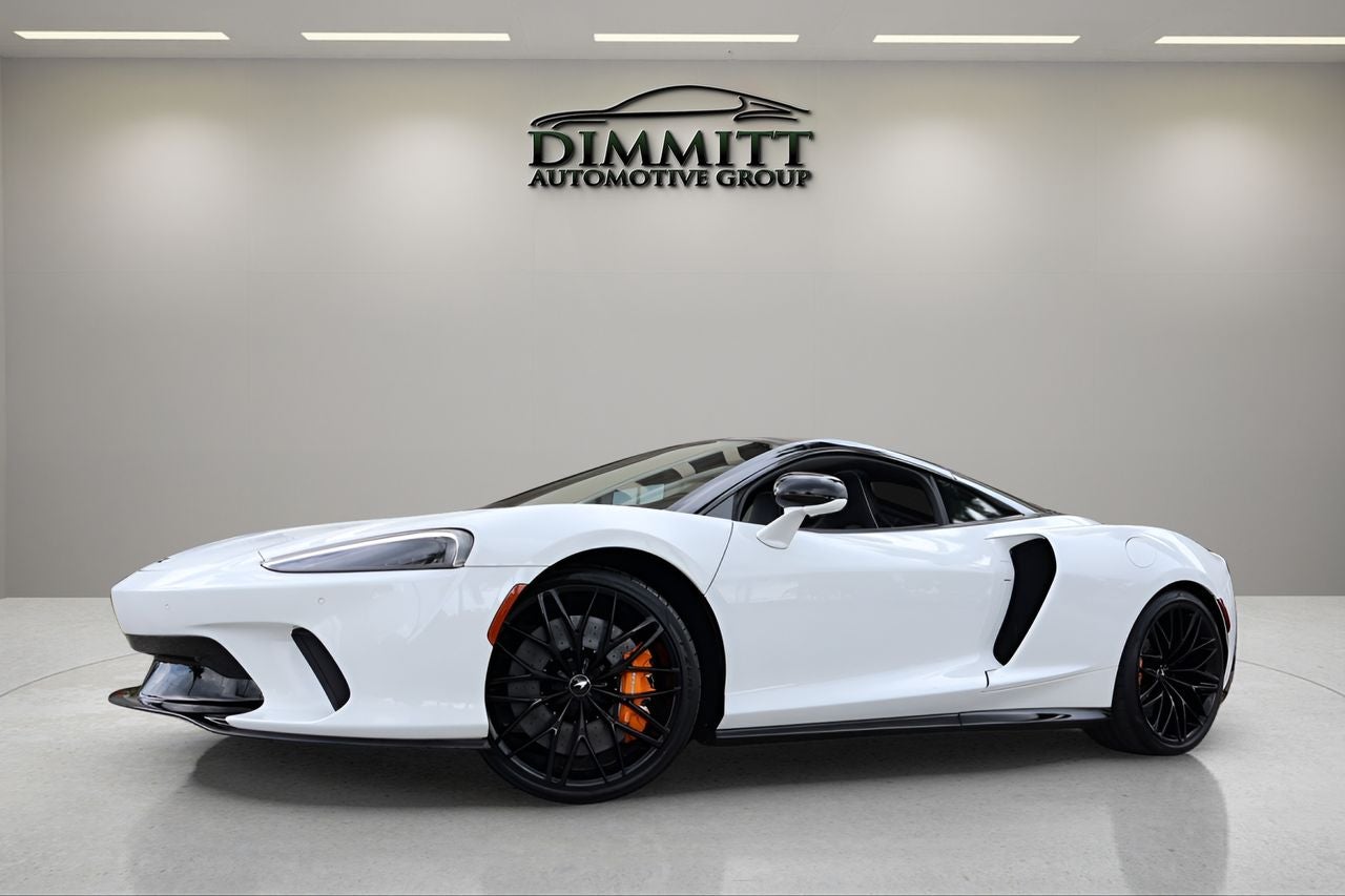 2023 McLaren GT Coupe in White — front three-quarter view