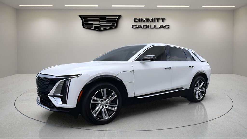 2024 Cadillac LYRIQ Tech in Crystal White Tricoat — front three-quarter view