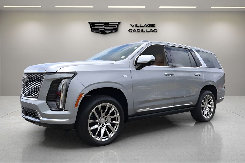 2026 Cadillac Escalade Luxury in Argent Silver Metallic — front three-quarter view