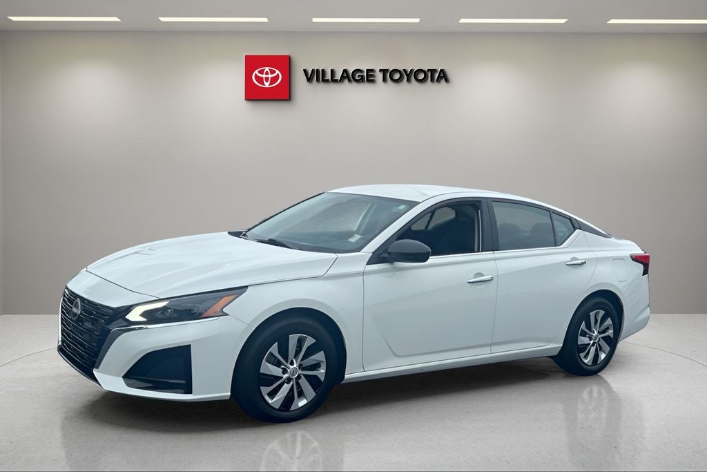 2025 Nissan Altima 2.5 S in Glacier White — front three-quarter view