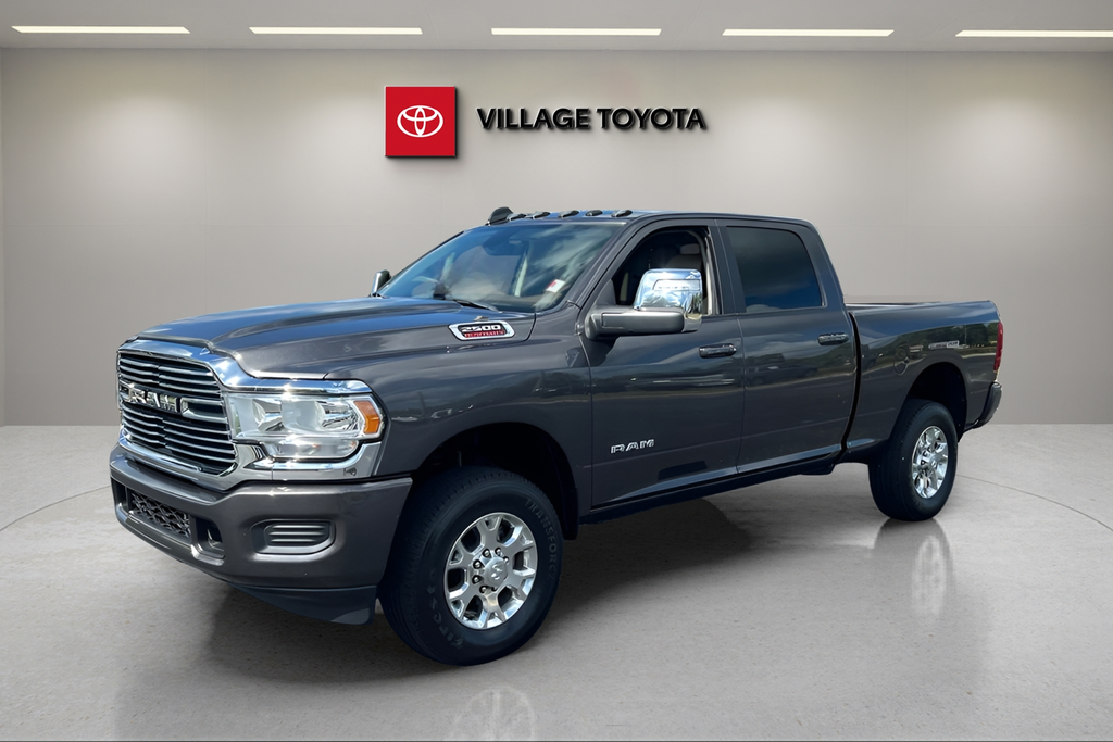 2023 RAM 2500 Laramie in Granite Crystal Metallic Clearcoat — front three-quarter view