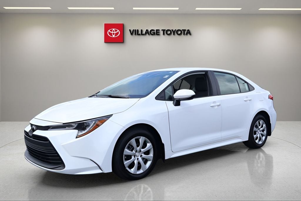 2026 Toyota Corolla LE in Ice Cap — front three-quarter view