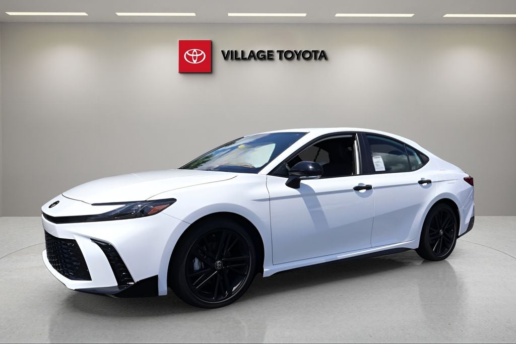 2026 Toyota Camry Nightshade in Ice Cap — front three-quarter view