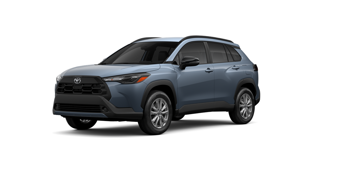 2026 Toyota Corolla Cross LE in Celestite — front three-quarter view