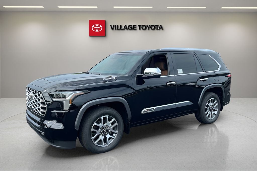 2026 Toyota Sequoia 1794 Edition in Midnight Black Metallic — front three-quarter view