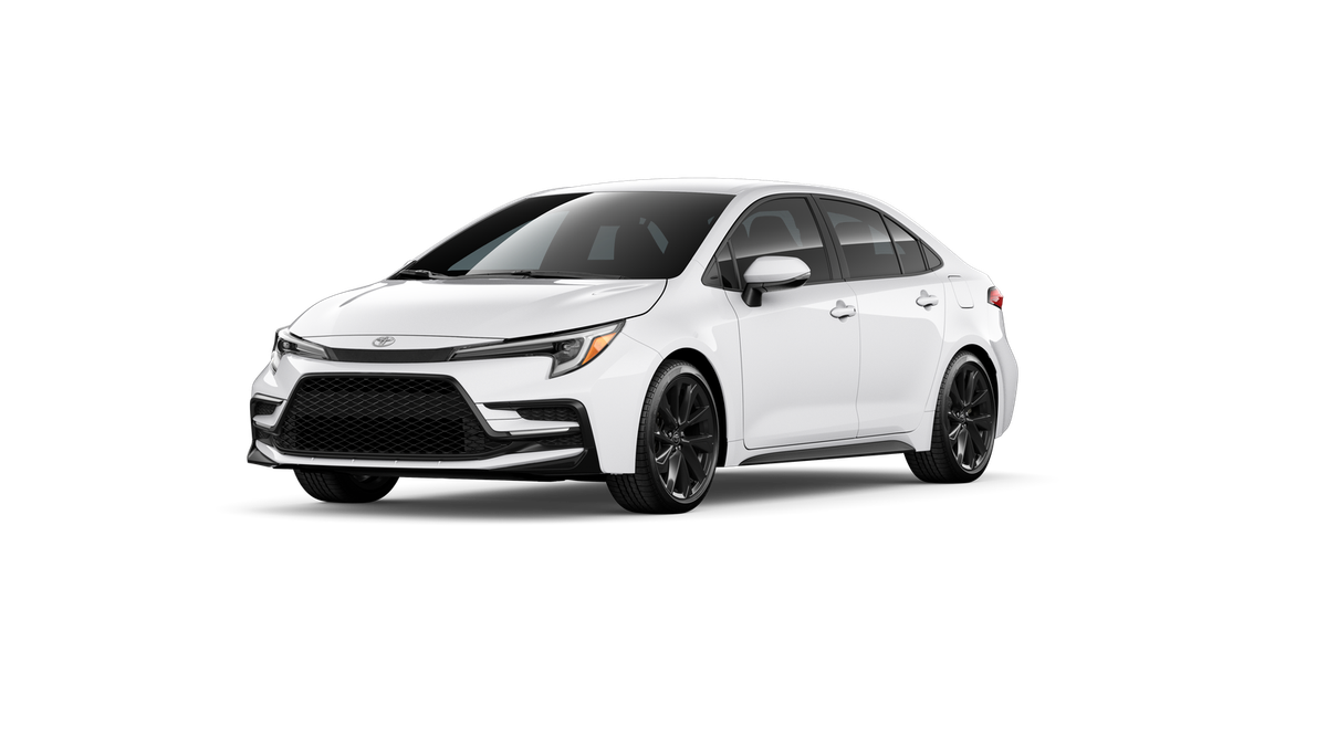 2026 Toyota Corolla Hybrid SE in Ice Cap — front three-quarter view