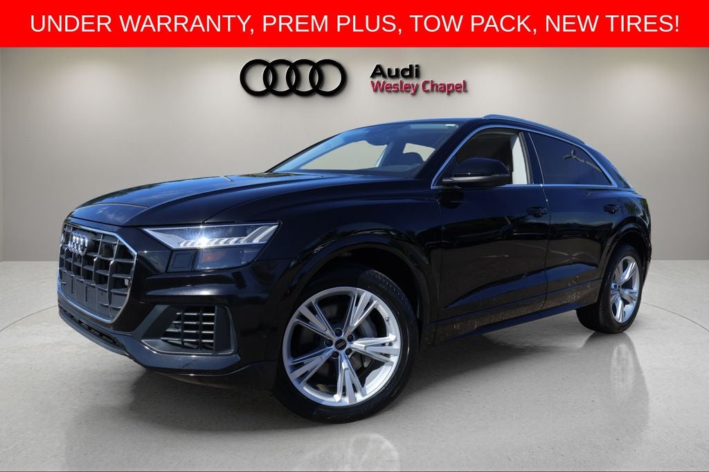 2023 Audi Q8 55 Premium Plus quattro in Black Metallic — front three-quarter view