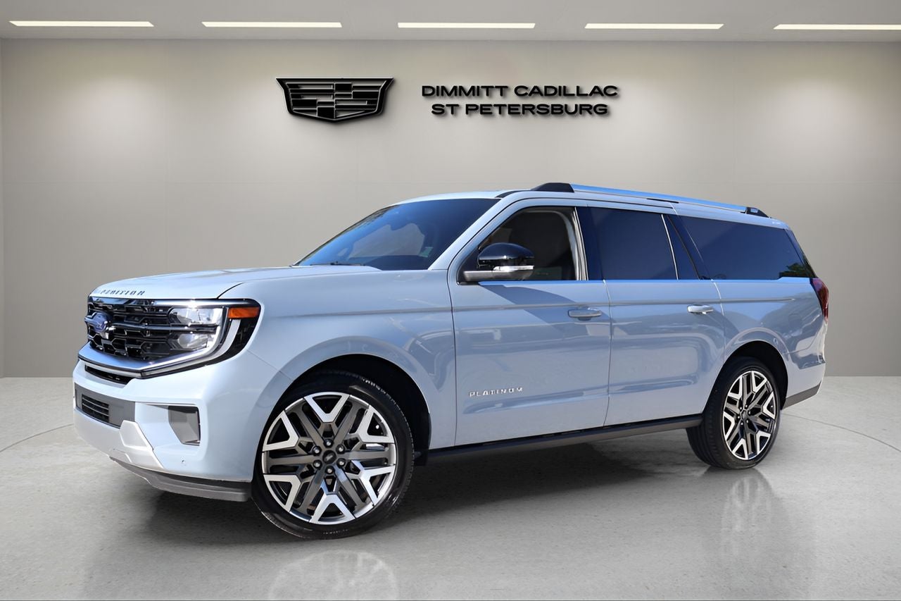 2026 Ford Expedition Max Platinum in Gray Metallic — front three-quarter view