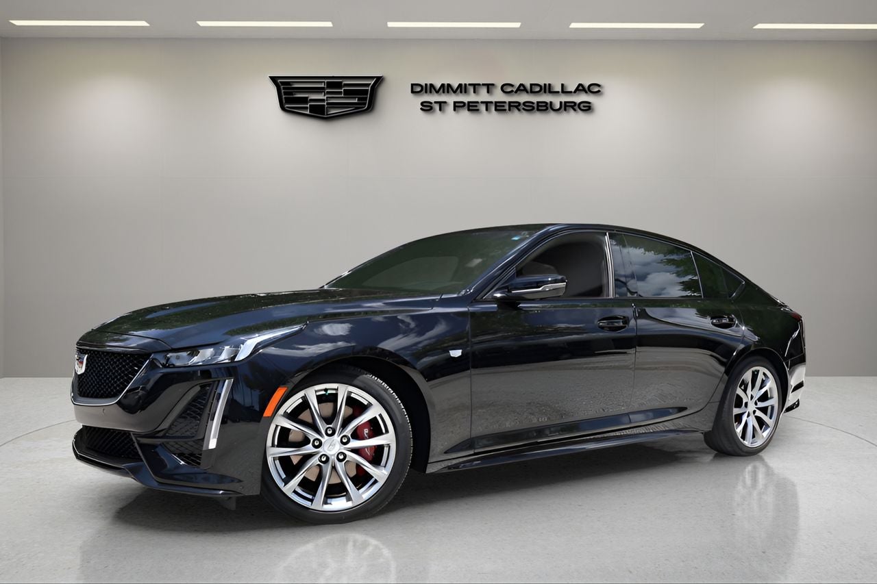 2024 Cadillac CT5 Sport in Black Raven — front three-quarter view