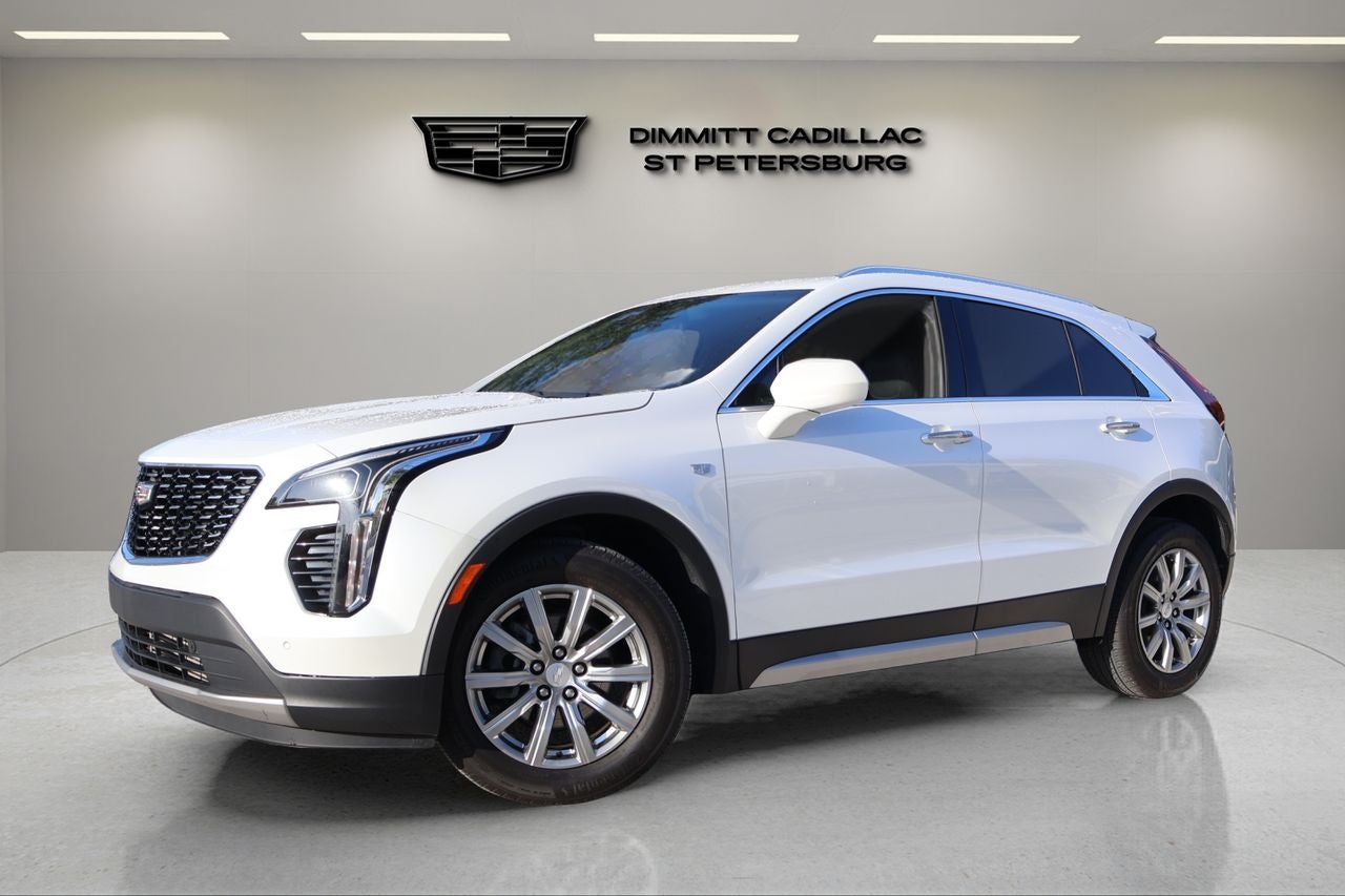 2020 Cadillac XT4 Premium Luxury in Crystal White Tricoat — front three-quarter view