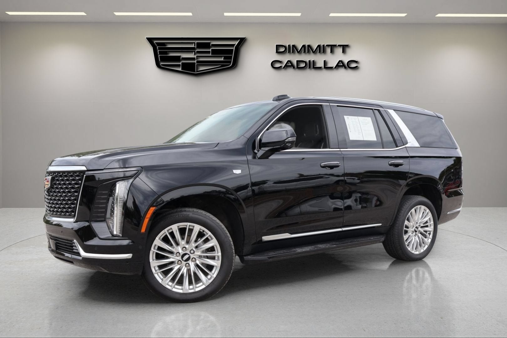 2025 Cadillac Escalade Premium Luxury in Black Raven — front three-quarter view